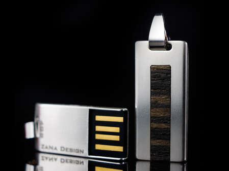 USB Flash накопитель 8GB Zana Design Teak Silver (ZSV-TK-8GB)