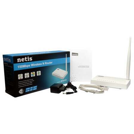 Беспроводной маршрутизатор Netis WF2411E, 802.11b/g/n, 150Мбит/с, 2.4ГГц, 4xLAN, 1xWAN
