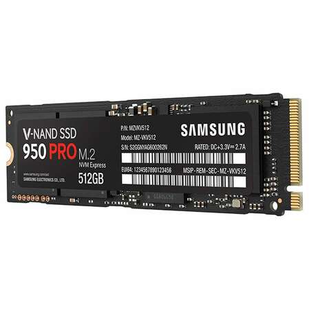Внутренний SSD-накопитель 512Gb Samsung 950 Pro (MZ-V5P512BW) M.2 PCIe