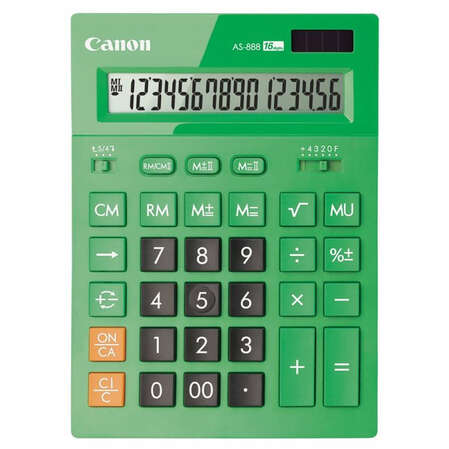 Калькулятор Canon AS-888 green 