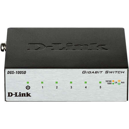 Коммутатор D-Link DGS-1005D/I2A неуправляемый 5xGbLAN