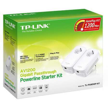 PowerLine TP-LINK TL-PA8010P kit 1200Mbps с розеткой