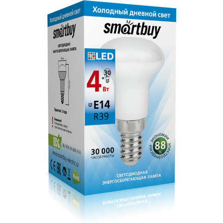 Светодиодная лампа Smartbuy R39-04W/6000/E14 SBL-R39-04-60K-E14