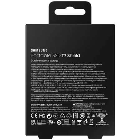 Внешний SSD-накопитель 1Tb Samsung T7 Shield MU-PE1T0R/WW (SSD) USB 3.2 Type C Синий