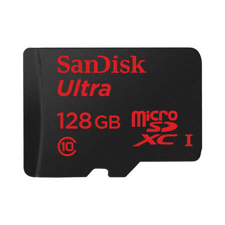 Micro SecureDigital 128Gb SanDisk Ultra Android microSDXC class 10 UHS-I (SDSQUAR-128G-GN3MN)