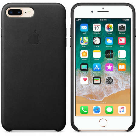 Чехол для Apple iPhone 8/7 Plus Leather Case Black  