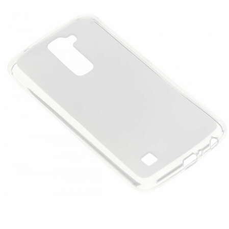 Чехол для LG K10 LTE K410/K430 Gecko Силиконовая накладка, прозрачно-матовая, белая 