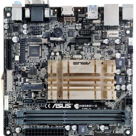 Материнская плата ASUS N3150I-C Intel Celeron N3150 (2.41 GHz), 2xDDR3 DIMM, 2xUSB3.0, COM, HDMI, D-Sub, GLan, mini-ITX Ret 
