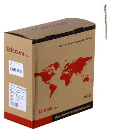 Кабель UTP RJ-45 Telecom Ultra 5e категория 100м. (TUS44148E) (4X2X0.48MM)
