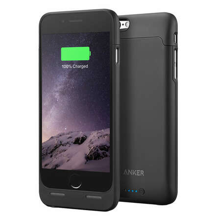 Чехол с аккумулятором для iPhone 6 / iPhone 6S Anker 2850 mAh MFI A1405011 ультратонкий, черный