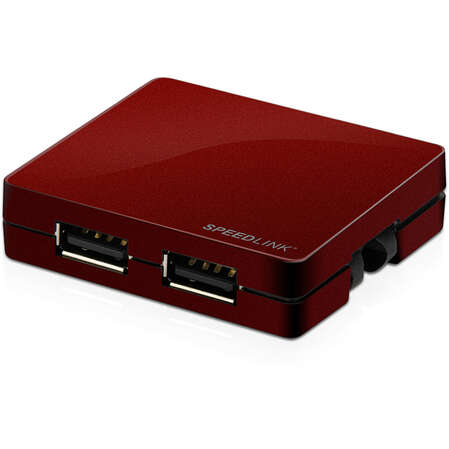4-port USB2.0 Hub SpeedLink Snappy USB Hub Red