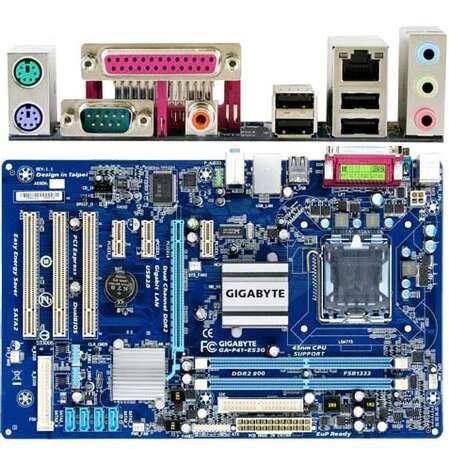 Материнская плата Gigabyte GA-P41-ES3G Soc-775, 2xDDR2, PCI-E16x, GbLan ATX