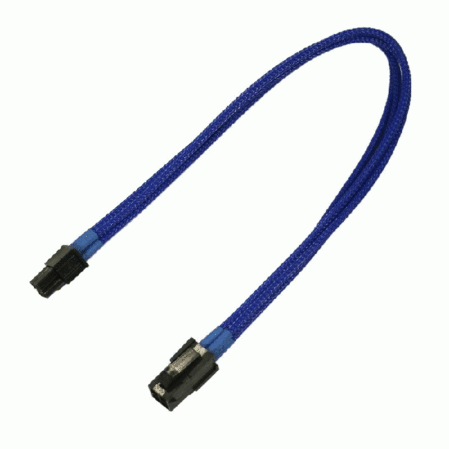 Удлинитель кабеля питания Nanoxia 4-pin P4 , 30см, синий
