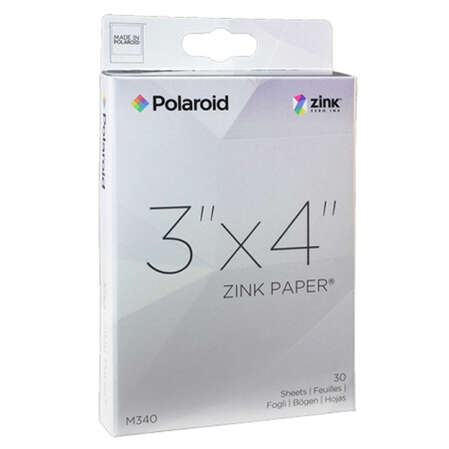 Фотобумага для Z340E Polaroid Zink M340 3x4 на 30 фото