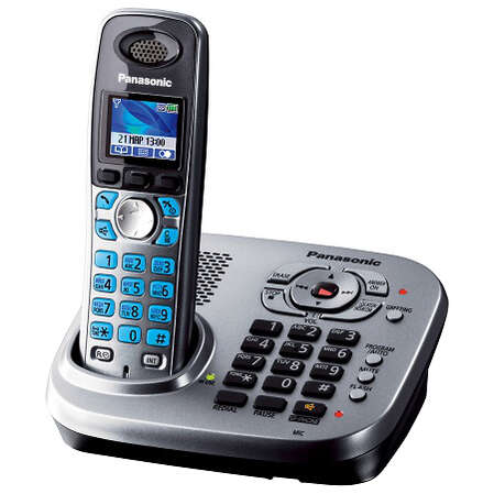 Радиотелефон Panasonic KX-TG8041RUM серый металлик