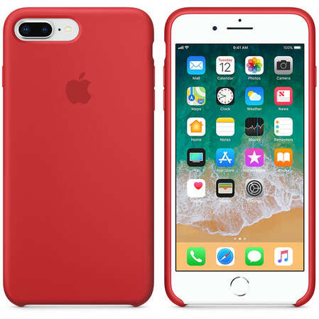 Чехол для Apple iPhone 8/7 Plus Silicone Case Red  