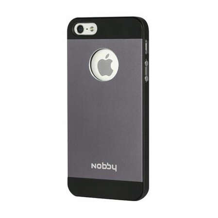 Чехол для iPhone 5/iPhone 5S Nobby Practic CC-003, алюминиевый, черный