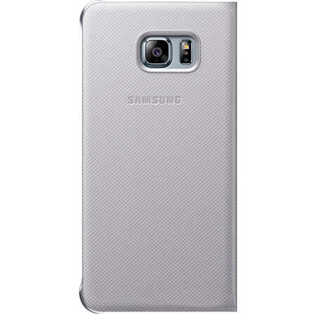 Чехол для Samsung G928 Galaxy S6 Edge Plus S View PU серый