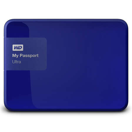 Внешний жесткий диск 2.5" 1000Gb WD My Passport Ultra WDBDDE0010BBL-EEUE USB3.0 Синий
