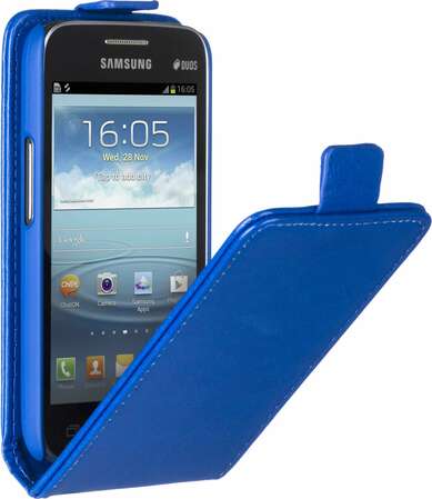 Чехол для Samsung G313H\G318H Galaxy Ace 4 Lite\ Galaxy Ace 4 Lite LTE \ Ace Neo SkinBox, Flip-case, синий 