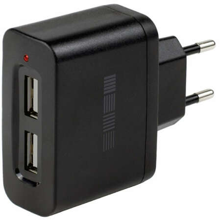 Сетевое и автомобильное зарадное устройство Interstep 2A + кабель micro USB, черное