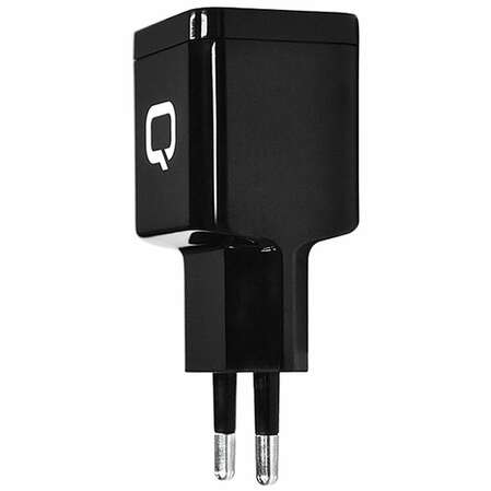 Сетевое зарядное устройство Qumo Energy 2xUSB 2.1A со съемным кабелем micro USB черное