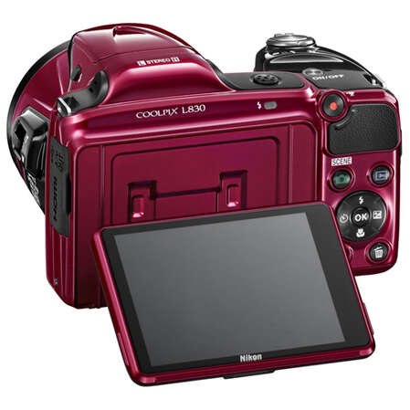 Компактная фотокамера Nikon Coolpix L830 red