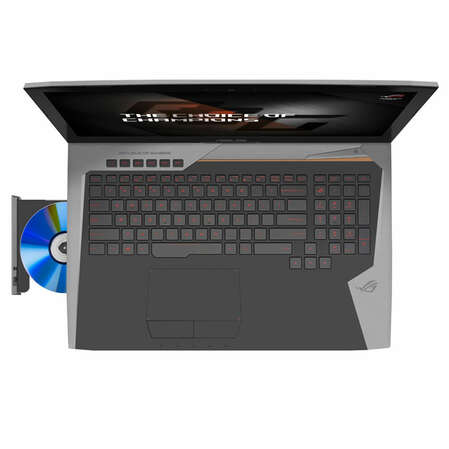 Ноутбук Asus ROG G752VS Core i7 6700HQ/16Gb/1Tb+256Gb SSD/17.3" FullHD/NV GTX1070 8Gb/DVD/Win10 Gray