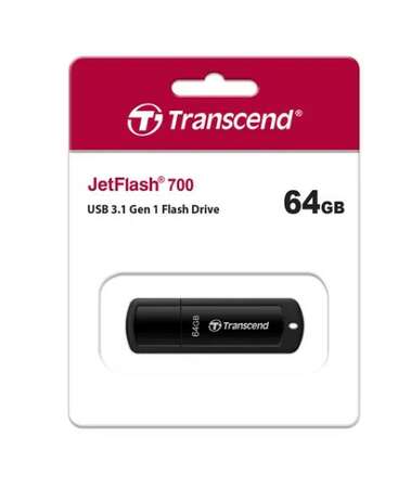USB Flash накопитель 64GB Transcend JetFlash 700 (TS64GJF700) USB 3.0 Черный