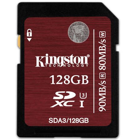 SecureDigital 128Gb Kingston Ultimate SDHC Class 10 UHS-I U3 (SDA3/128GB) 