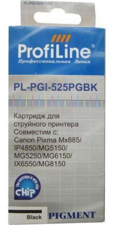 Картридж ProfiLine PL- PGI-525BK Black для Canon Pixma IP4850/MG5150/MG5250/MG6150/MG8150