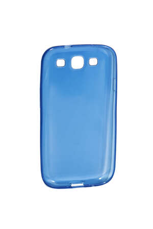 Чехол для Samsung i9300/i9300I/i9300DS/i9301 Galaxy S3/S3 Neo Gecko Силиконовая накладка, прозрачно-глянцевая, синяя 