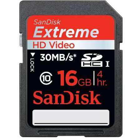 SecureDigital 16Gb SanDisk Extreme HD Video Class10 (SDSDX-016G-X46)