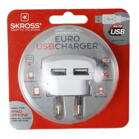 Сетевое зарядное устройство Skross USB Charger, 2.1A, белый (32458)