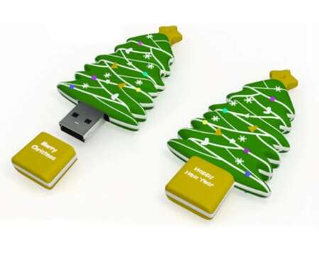 USB Flash накопитель 2GB Supertalent RB-Tree новогодняя елочка