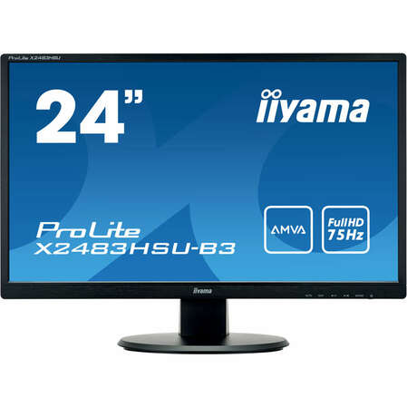 Монитор 24" Iiyama ProLite X2483HSU-B3 A-MVA 1920x1080 4ms HDMI, DisplayPort, VGA 