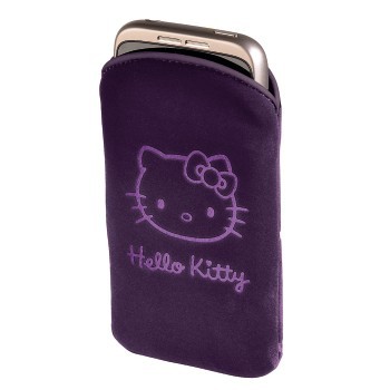 Чехол Hello Kitty для мобильного телефона, 7.2 x 0.5 x 12 см, велюр, фиолетовый