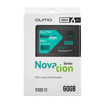 Внутренний SSD-накопитель 60Gb Qumo QMM-60GSNND SATA3 2.5" Novation MM
