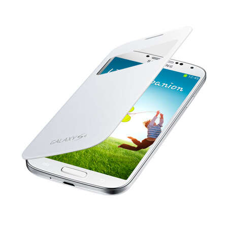 Чехол для Samsung Galaxy S4 i9500/i9505 Samsung EF-CI950BWE белый S-View