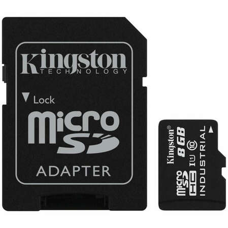 Micro SecureDigital 8Gb HC Kingston UHS-1 (Class 10) (SDCIT/8GB) + SD адаптер