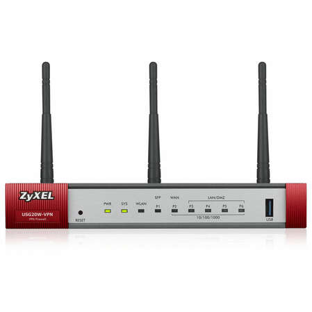 Межсетевой экран Zyxel USG20W-VPN 2xGbWAN(LAN/SPF) 4xGbLAN/DMZ 802.11ac 2,4 и 5ГГц USB3.0