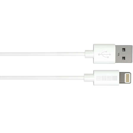 Кабель для iPhone Lightning MFI Interstep 1,8м белый
