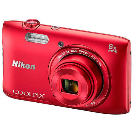 Компактная фотокамера Nikon Coolpix S3600 Red