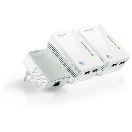 PowerLine TP-LINK TL-WPA4220T Kit 802.11n 300Мбит/с 2xLAN HomePlug AV500 3шт