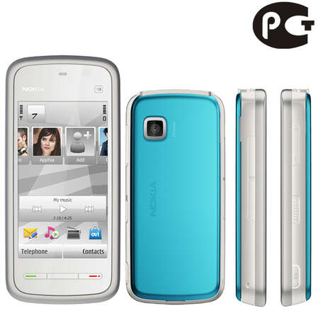 Смартфон Nokia 5228 white-blue (бело-голубой)