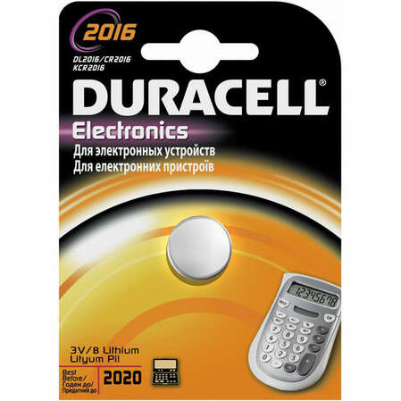 Батарейки Duracell DL2016/CR2016 display 3V Lithium B1 (1шт)