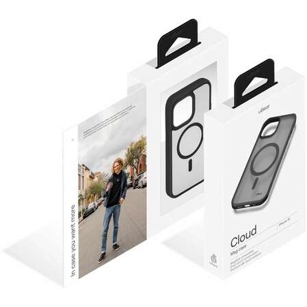 Чехол для Apple iPhone 15 uBear Cloud Mag Case Magsafe черный