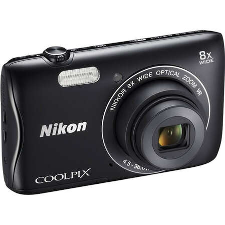 Компактная фотокамера Nikon Coolpix S3700 черный