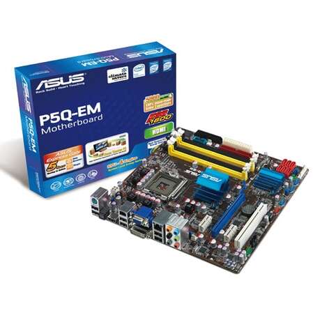 Материнская плата ASUS P5Q-EM s-775/ iG45, DDR2, PCI-E16x, SVGA, Sound, mATX