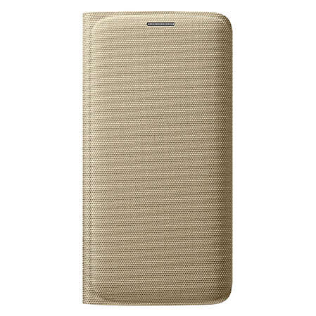 Чехол для Samsung G925 Galaxy S6 Edge Flip Wallet Fabric золотистый